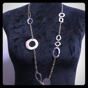 Silver and gold women’s long necklace set